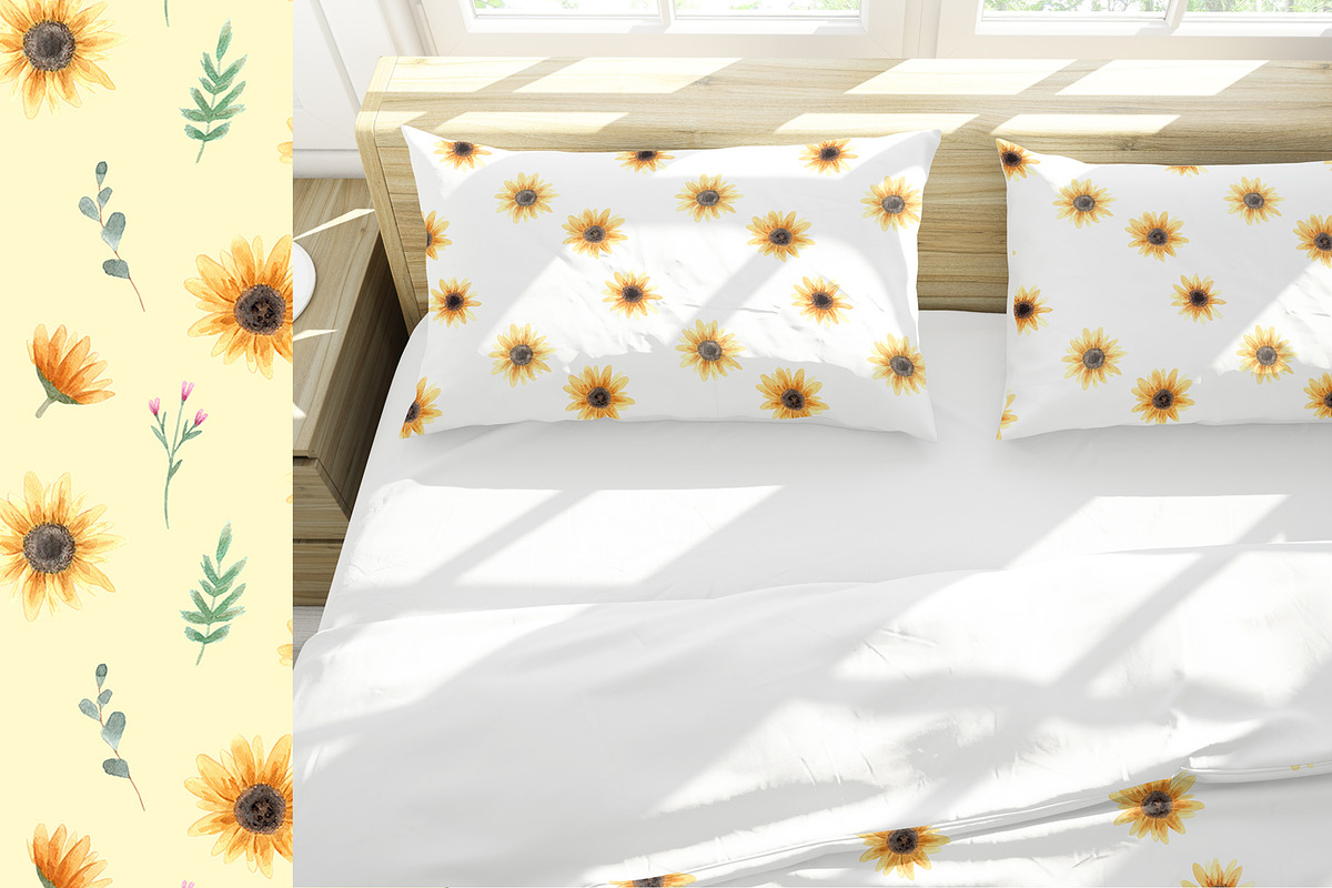 Sunflowers Watercolor Collection, a Decorative Illustration by Slastick (Photo 5 of 8)