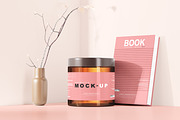 Amber Glass Cosmetic Jar Mockups, a Cups & Container Mockup by pmvch (Thumbnail 18 of 26)