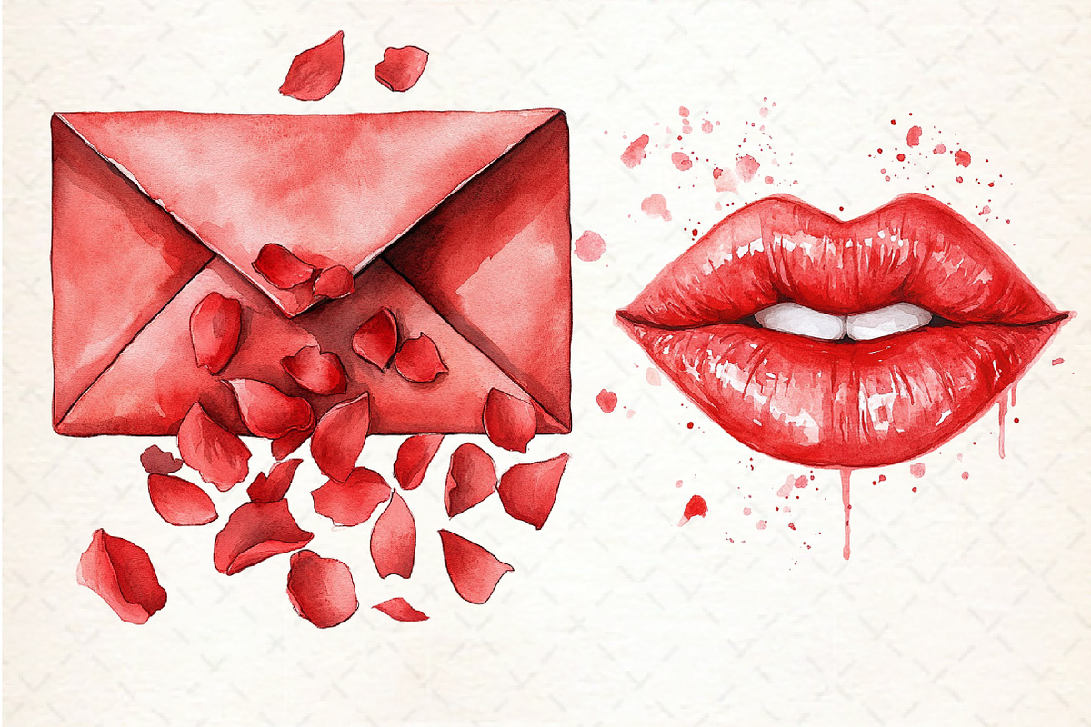 Red Mother's Day Sublimation Clipart, an Illustration by Libby Wishes (Photo 7 of 7)