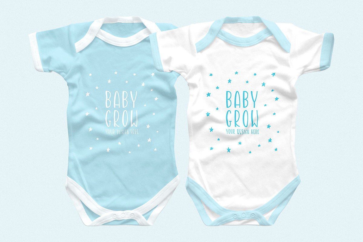 Baby Grow Bodysuit Mockup, an Apparel Mockup by Aurora Graphics (Photo 1 of 4)