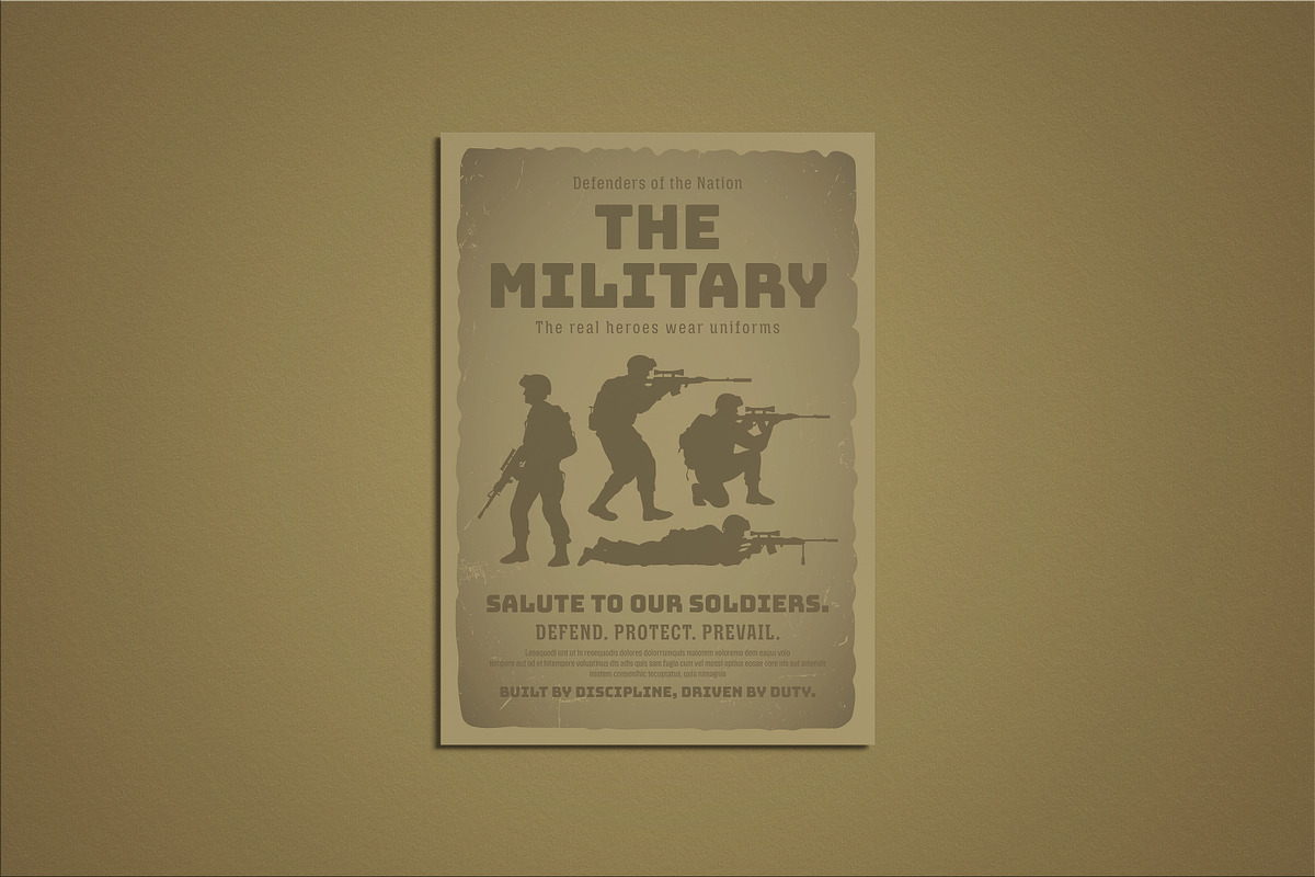 The Military Flyer Template preview 2