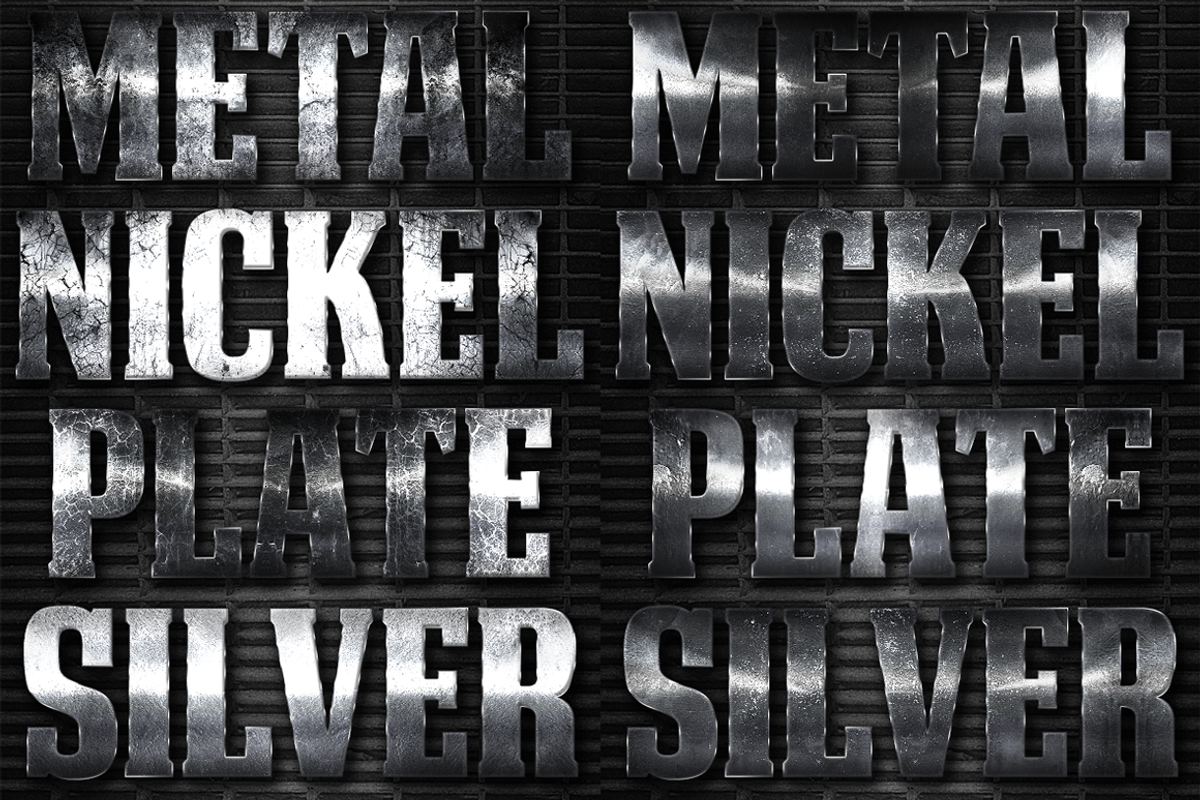 32 Extreme Metal Layer Styles 2, a Brushes & More by DesignFathoms (Photo 1 of 2)