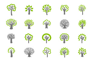 Tree icon set