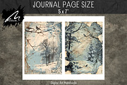 Winter Forests, Grunge Journal Pages, a Seasonal Illustration by Digital Art Mahdiseño (Thumbnail 6 of 9)
