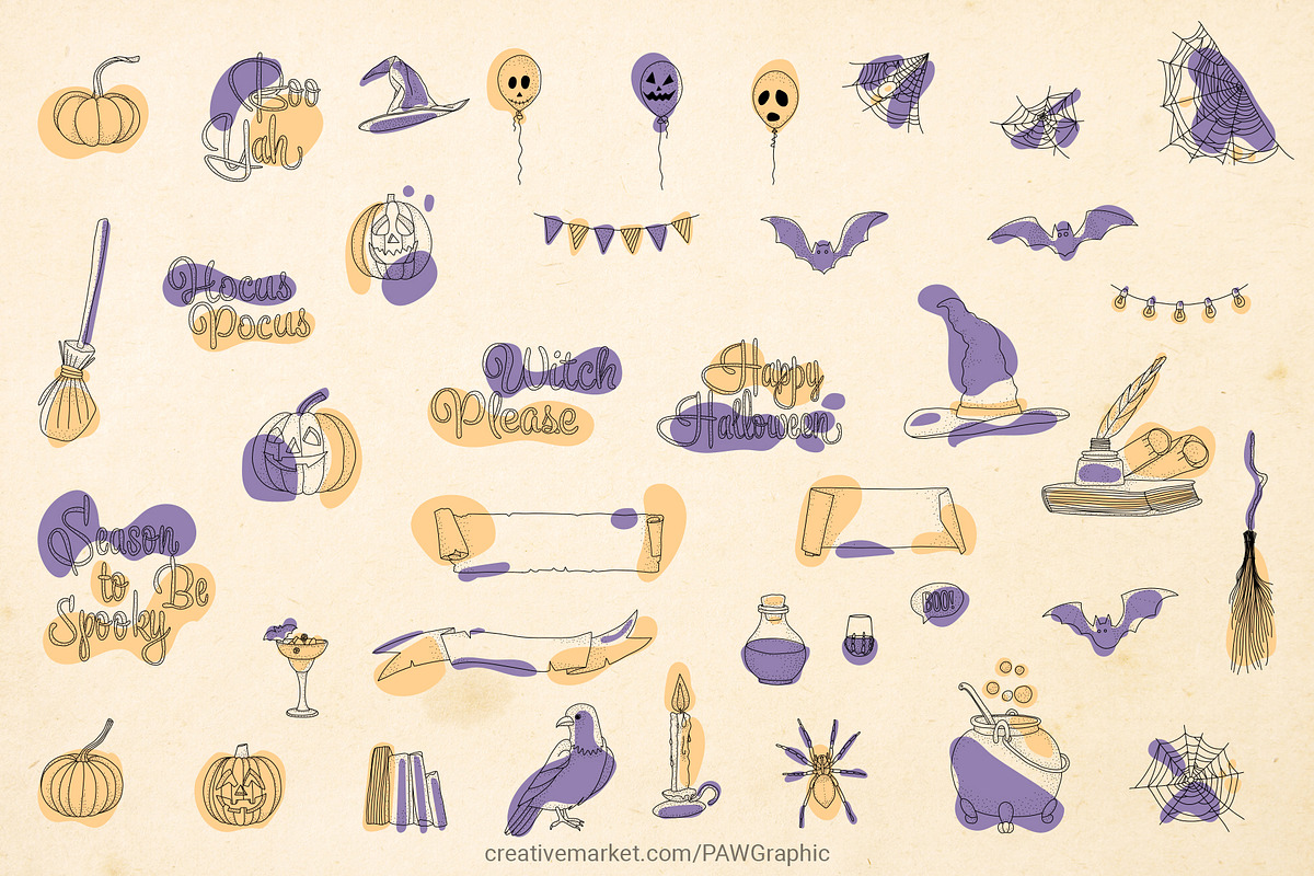 Halloween SVG Sign Spooky Bundle, an Illustration by PawGraphic (Photo 2 of 11)