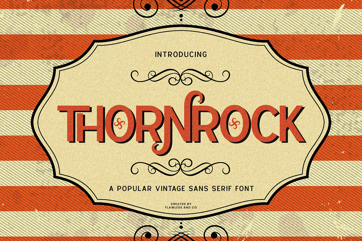 Thornrock - Vitage Sans Serif, a Sans Serif Font by Flawless And Co (Photo 1 of 10)