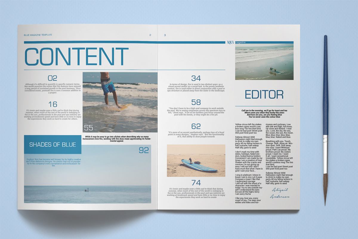 AQUA - Multipurpose Magazine, a Magazine Template by Boris Cupac