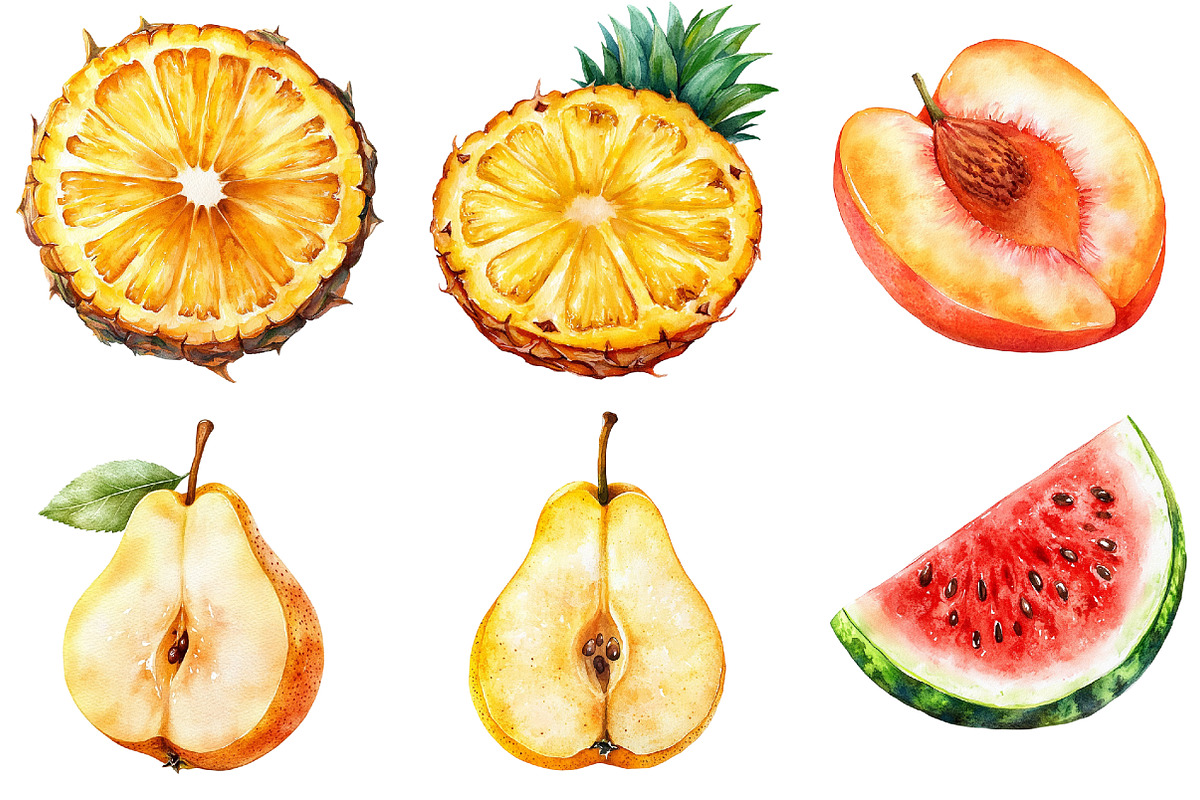Fresh Summer Fruit PNG Bundle, an Illustration by Pixels.Craft (Photo 10 of 10)
