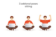 Young teenage man set, a Person Illustration by Volha Hlinskaya (Thumbnail 5 of 5)