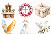 Watercolor First Communion Clipart, an Illustration by Craft Nest (Thumbnail 3 of 6)