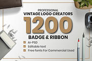 1200 Vintage Badge & Objects, a Branding & Logo Template by Toonsteb (Thumbnail 1 of 20)