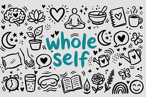 Mental Health & Wellness Doodle, a Healthcare Illustration by Huza Studio