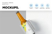 Glass Soda Bottle Mockups, a Product Mockup by megostudi0 (Thumbnail 2 of 7)