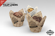 Tulip Cupcake Liners Cups Mockup, a Cups & Container Mockup by INCDesign (Thumbnail 1 of 7)