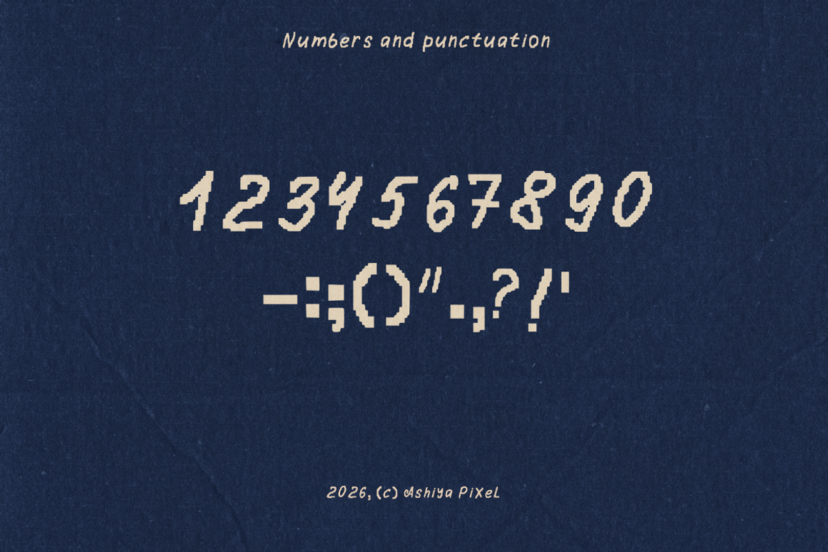 Nostalgic Era Y2K Display Font, a Handwritten Font by Ashiya Pixel (Photo 9 of 11)