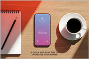 Smartphone Mockup and Coffee PSD, an iPhone Mockup by Bruno's Shop (Thumbnail 2 of 4)