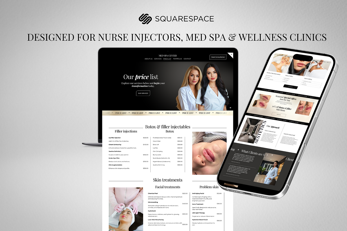 Squarespace Template Med spa Website, a Squarespace Template by Design Pro Templates (Photo 1 of 5)