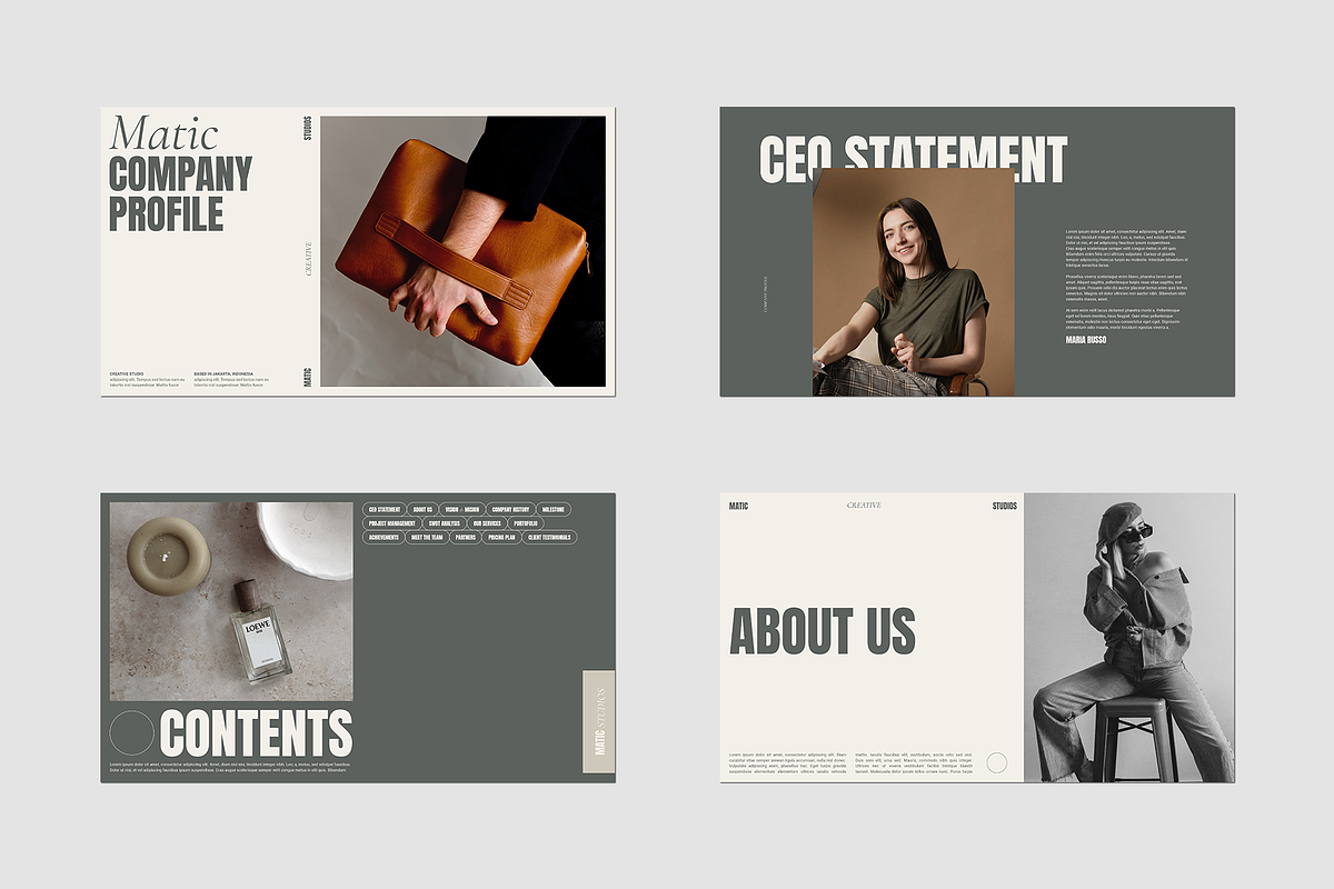 Matic Cimpany Profile - PowerPoint, a Presentation Template by Sixtemp (Photo 3 of 7)