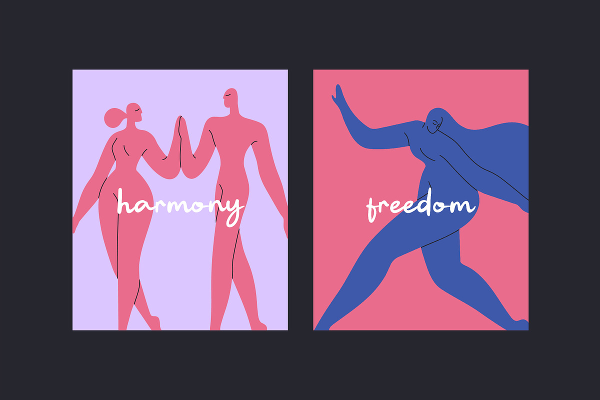 Abstract Matisse people set, cards, a Person Illustration by PaperTrident (Photo 2 of 9)