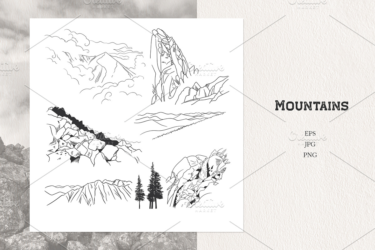 All about mountains. Vector bundle, an Illustration by Nadia Murash (Photo 6 of 6)