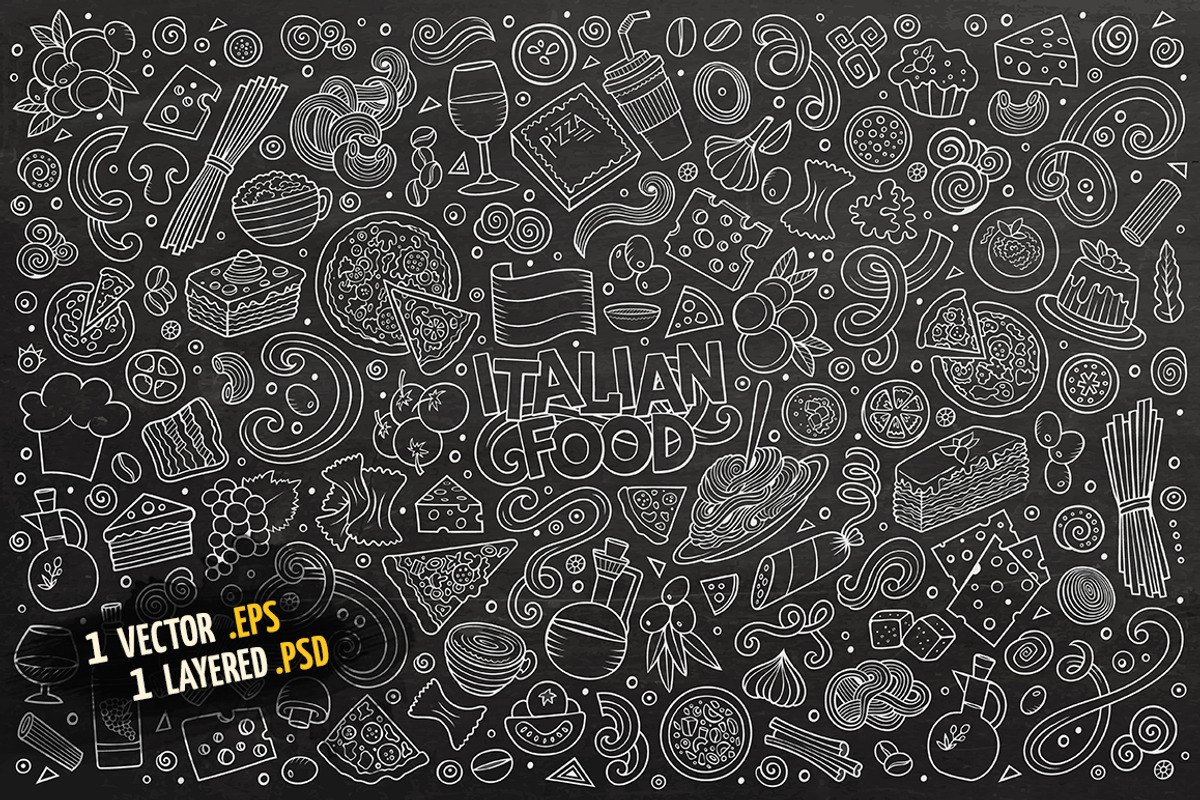 Italian Food Objects & Symbols Set, an Object Graphic by BALABOLKA (Photo 4 of 4)