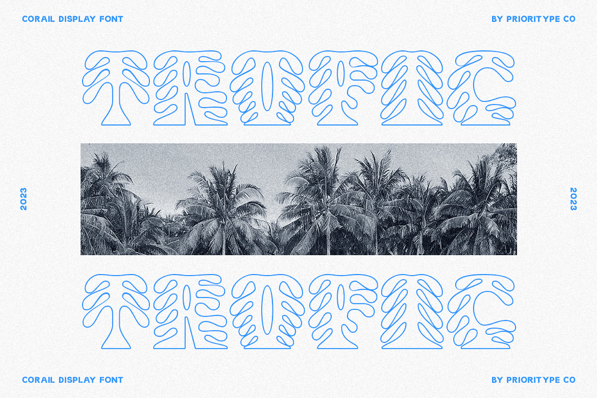 Corail Display Font - Tropics Font, a Sans Serif Font by Prioritype Co (Photo 8 of 11)