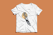 hand holding knife and skull face, a Person Illustration by gunaonedesign (Thumbnail 3 of 4)