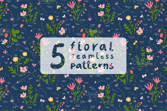Floral Patterns Set 4 preview 6