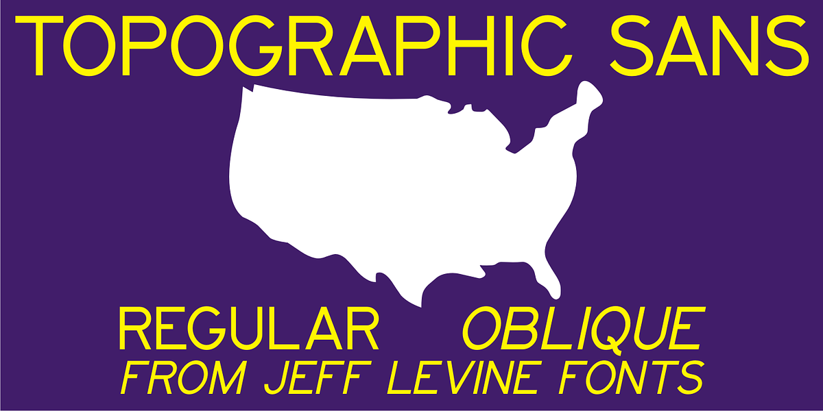 Topographic Sans JNL, a Sans Serif Font by Jeff Levine Fonts
