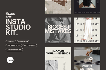 Instagram Studio template kit, a Social Media Template by THE BRAND BAR