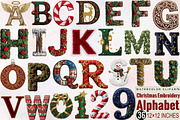 Christmas Embroidery Alphabet Clipar, an Illustration by SVGArt (Thumbnail 1 of 8)