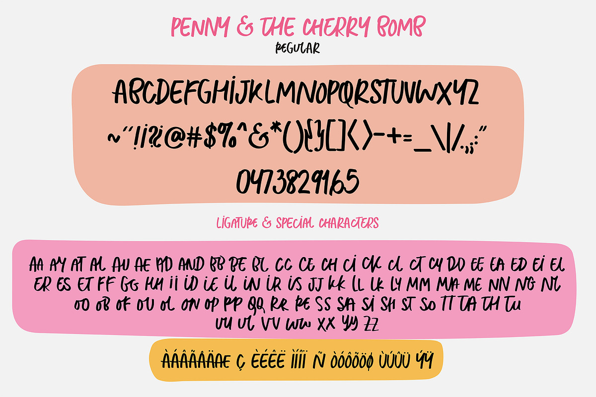 Penny & The Cherry Bomb, a Sans Serif Font by BlueRobinDesignShop (Photo 13 of 15)