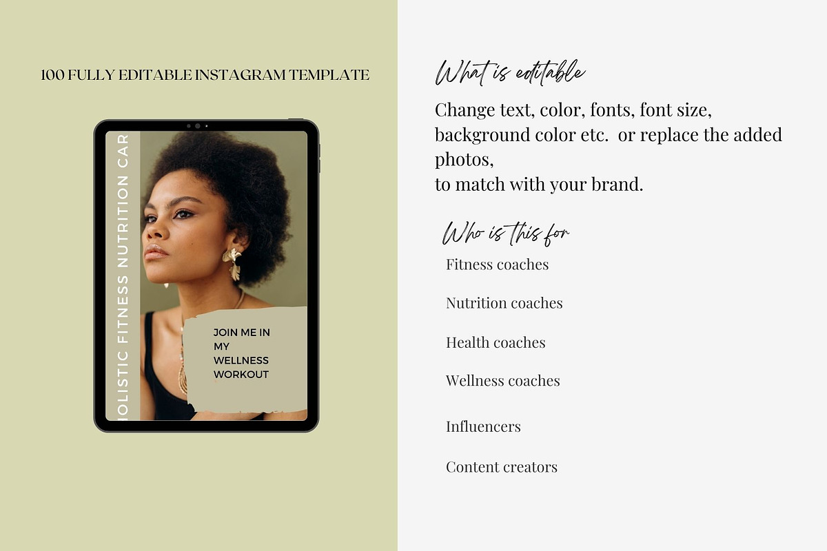 Nutrition coach Instagram template, a Social Media Template by Deepa Template Studio (Photo 7 of 11)
