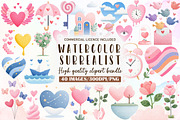 Surrealist Valentine Clipart, an Illustration by Sublimation Artist (Thumbnail 1 of 6)