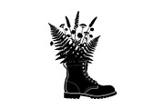 Floral Boot Silhouette Bundle, an Illustration by Gaye Art (Thumbnail 25 of 31)