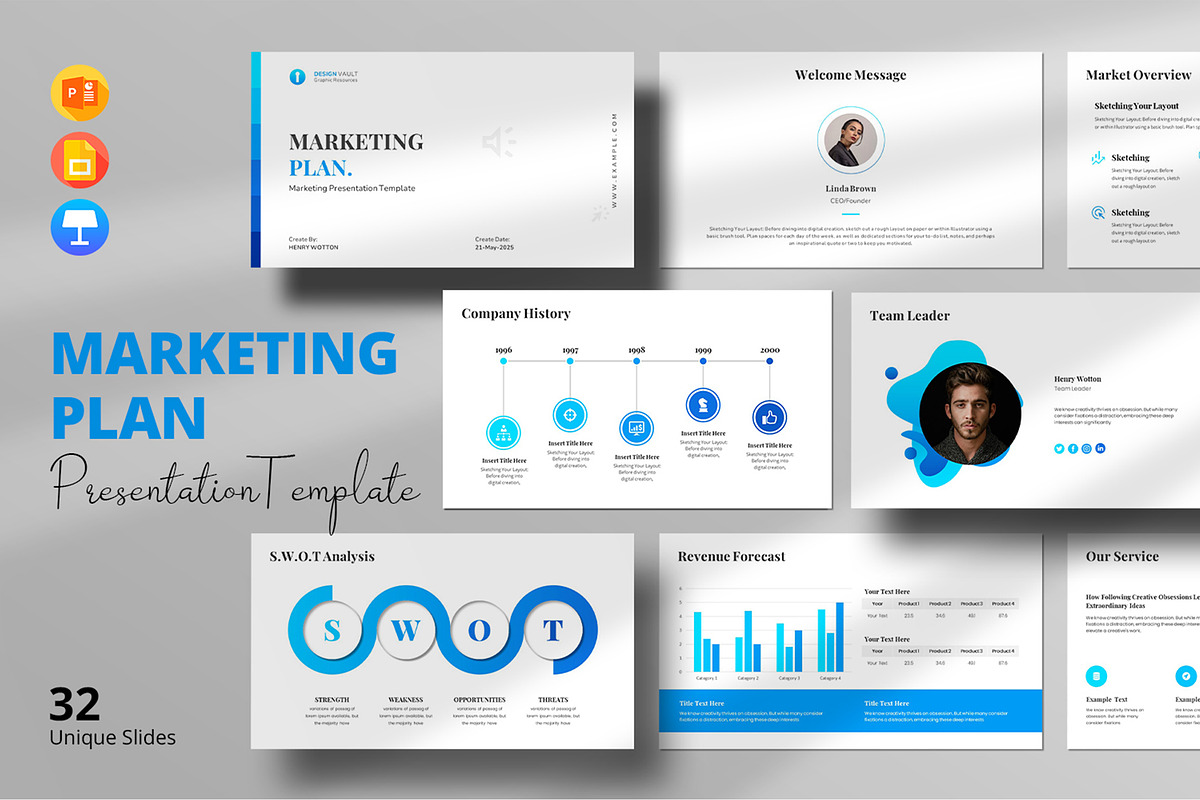 Marketing Plan Presentation Template, a Presentation Template by Design Vault (Photo 1 of 5)