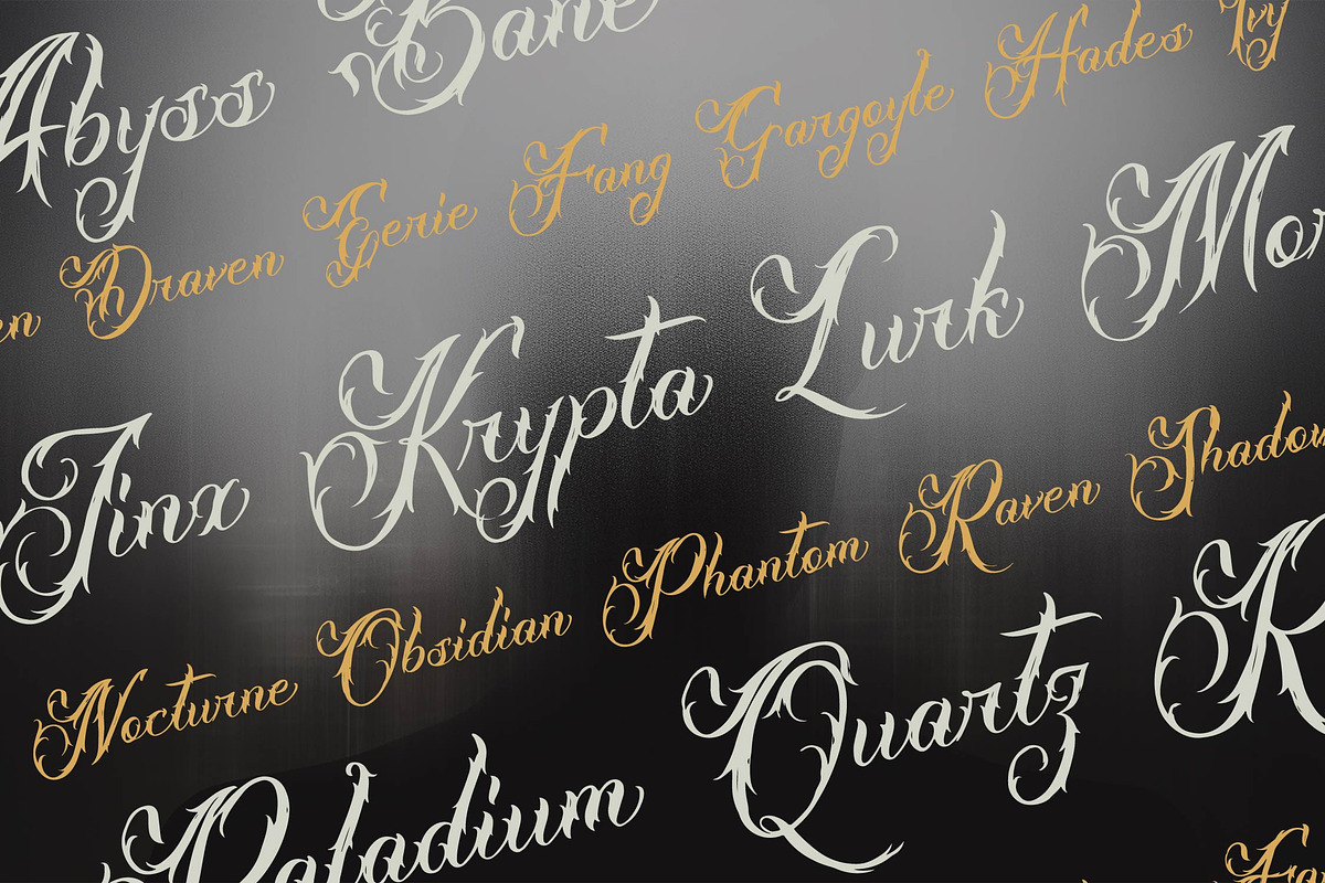Misthycal | Tattoo Style, a Blackletter Font by Denustudios (Photo 9 of 13)