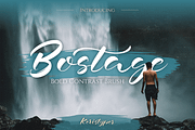 Bostega, a Script Font by kerismaker (Thumbnail 1 of 12)