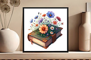 Pretty Books with Flowers, an Illustration by DreamCafeArt (Thumbnail 5 of 5)