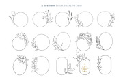 WILDFLOWER LINE-ART WREATHS, an Object Illustration by Kate Art (Thumbnail 5 of 13)