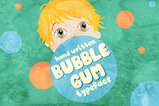 Bubble Gum - hand written font, a Script Font by Anna Ivanir (Thumbnail 1 of 4)