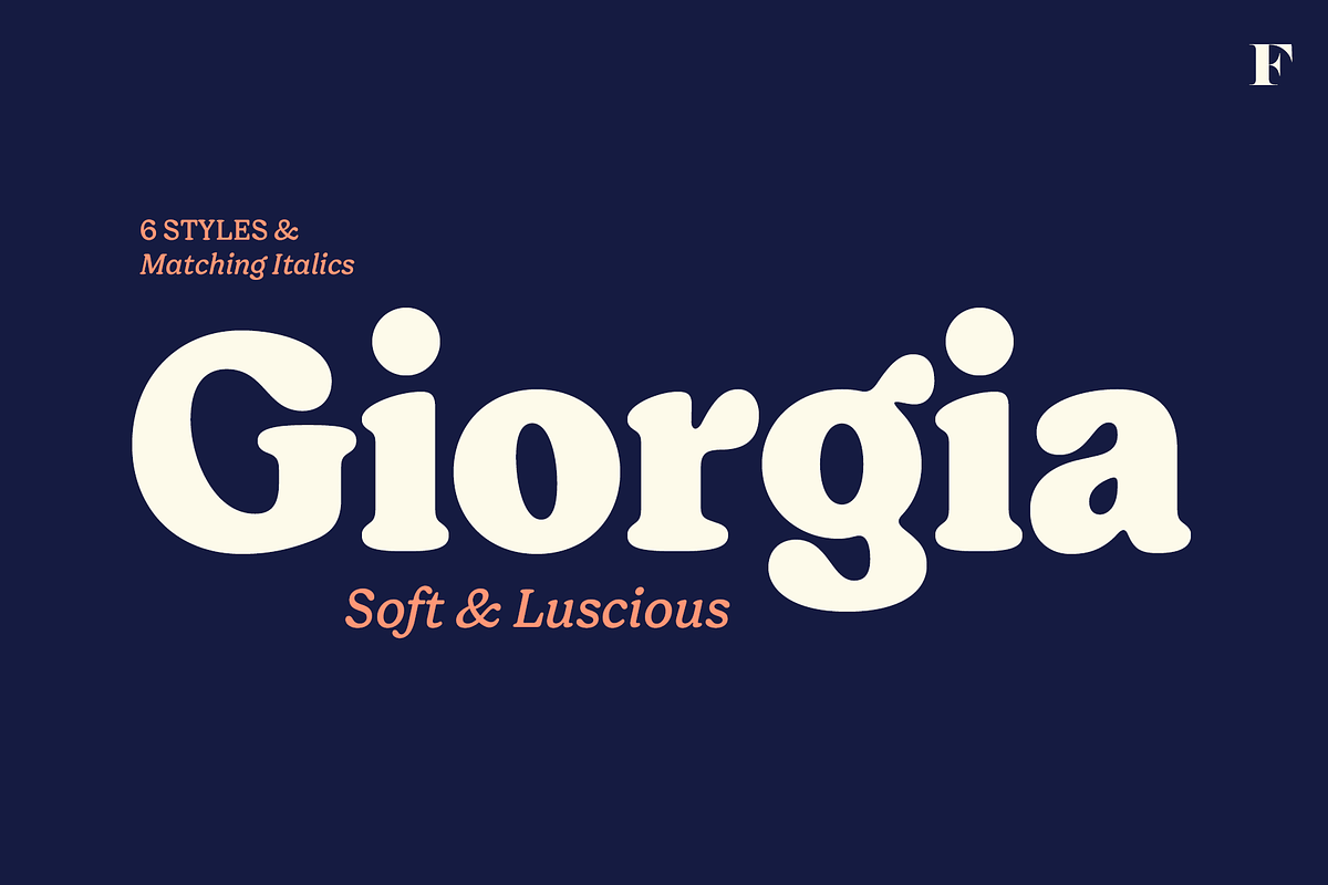 Giorgia - Soft Serif Family, a Serif Font by Fenotype (Photo 1 of 13)