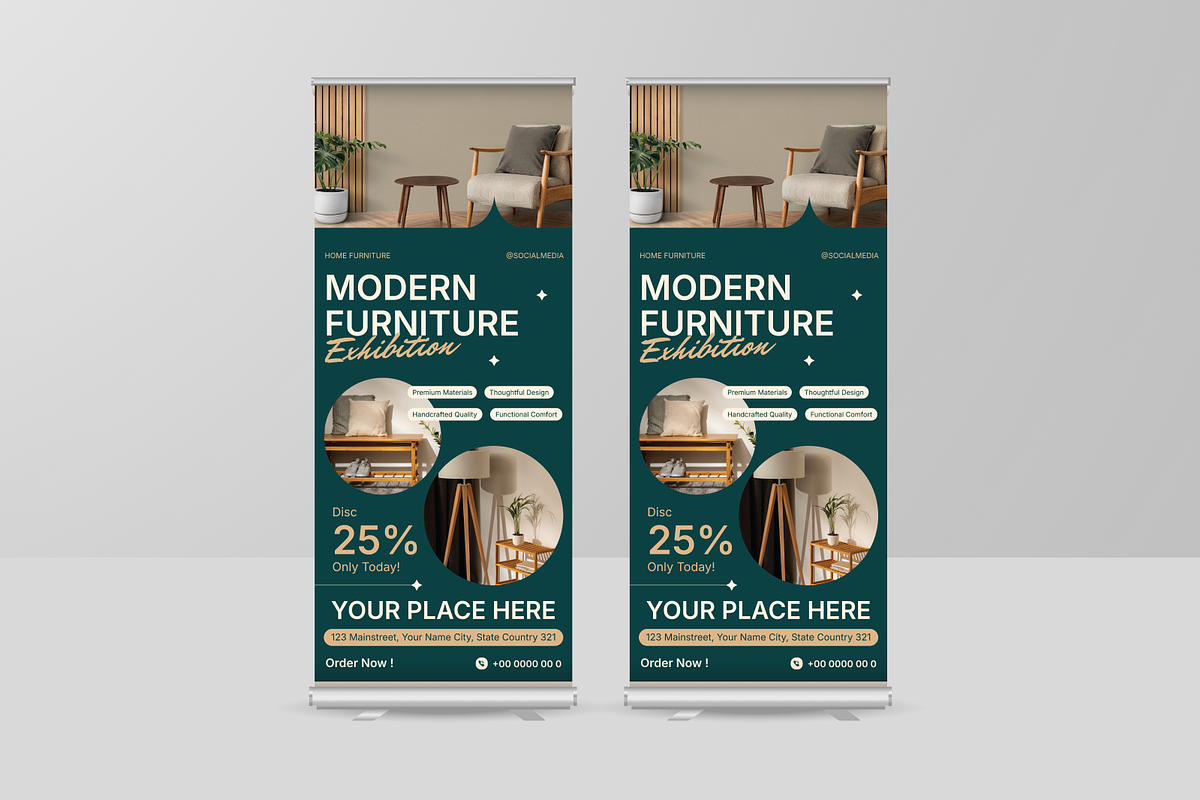 Home Interior Roll Up Banner, a Print Template by Annora Studio (Photo 2 of 6)