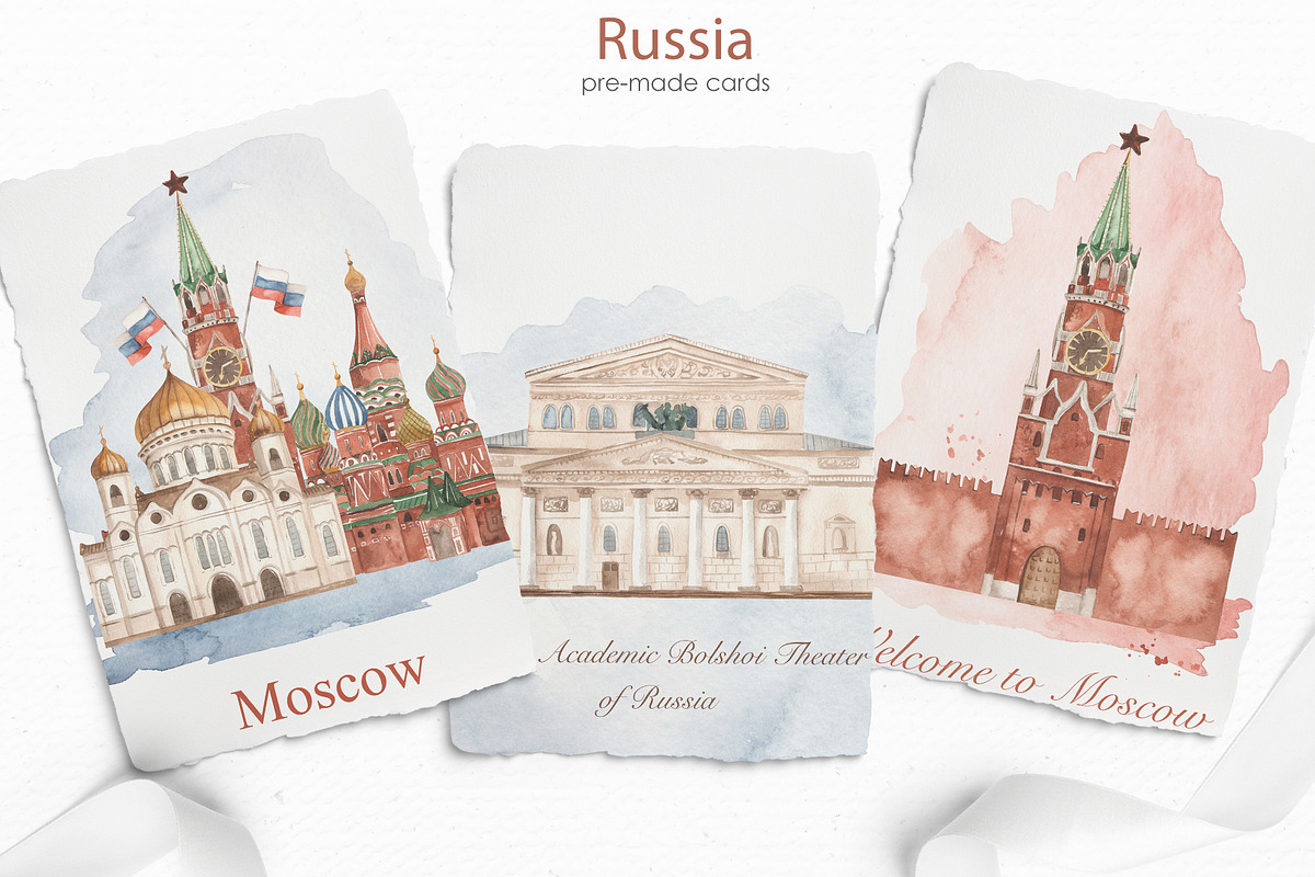 Russia watercolor collection, a Texture Illustration by Marina Ermakova (Photo 5 of 11)