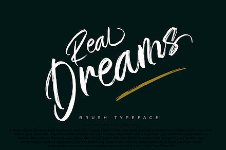 Real Dreams // Brush Typeface