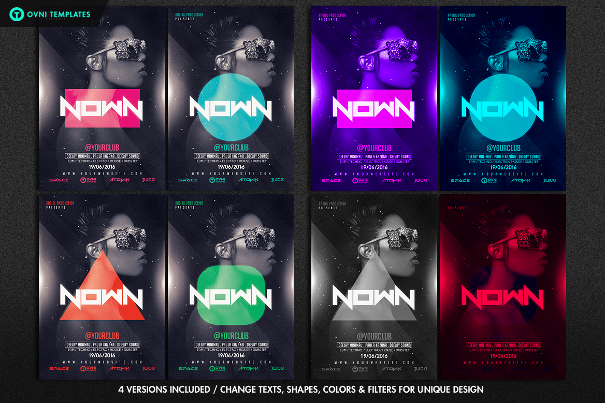 4in1 NOWN Flyer Template, a Flyer Template by OVNI-TEMPLATES (Photo 2 of 4)