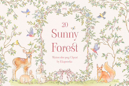 Sunny Forest PNG Clipart