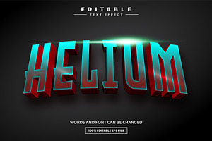 Helium 3D Editable Text Effect