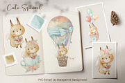 Cute woodland animals clipart., an Animal Illustration by Yuliya Art (Thumbnail 9 of 19)