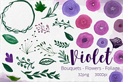 Watercolor Flowers - Violet, an Illustration by Li Zamperini (Thumbnail 2 of 2)